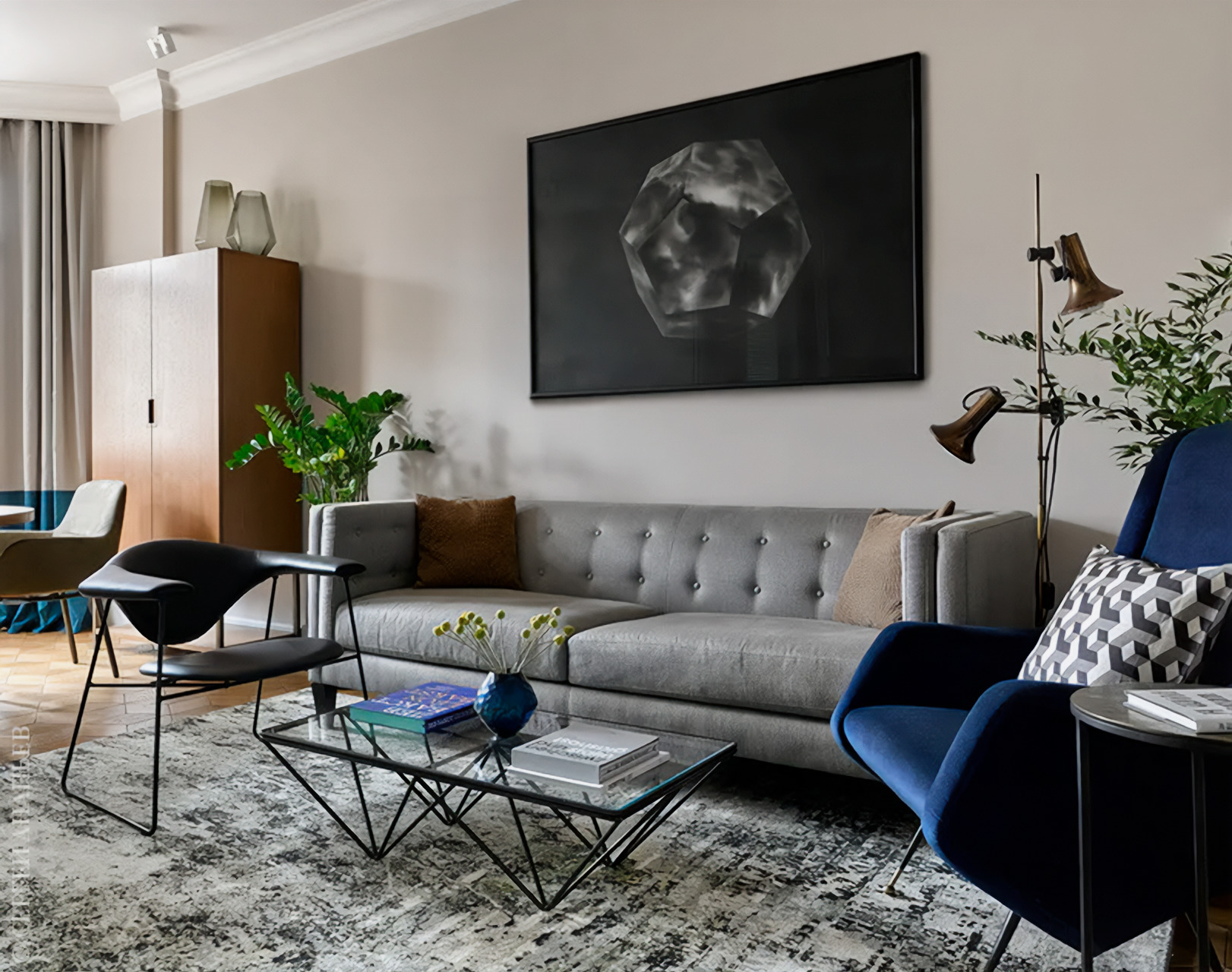 Квартира холостяка в Москве, 80 м² Digniori Arts